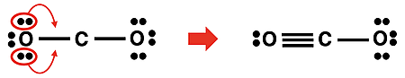 Moving a lone pair into a shared pair location to meet the valence electron requirement.