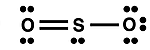 Lewis electron dot diagram for SO2.